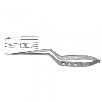 Micro Scissor Curved - Bayonet Shaped Stainless Steel, 18.5 cm - 7 1/4"